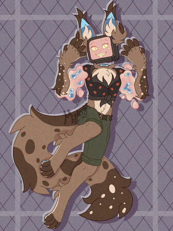 Full body, Simple shading, Abstract/Pattern background