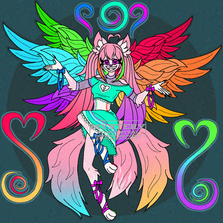 Complex full body, Flat color, 1-2 color background